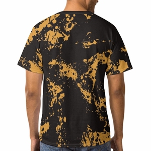 Nueva camiseta personalizable con tinte de corbata para hombre, 100% de algodón, tela ligera de secado rápido, camisetas de manga corta con cuello redondo OEM para hombre - Product Image 3