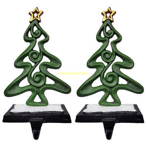 Hot Sale Christmas Tree Stocking Holder With <b>Star</b> Top Handmade Metal Mantel Hook Christmas <b>Decoration</b> Durable Modern Home Decor - Product Image 2