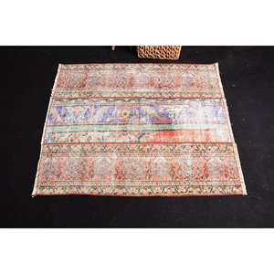 พรมขนสัตว์สีแดงวินเทจแบบปะต่อขนาดใหญ่31X37ฟุตรูปสี่เหลี่ยมโถงทางเดินวัสดุวิสคอสสำหรับทางเข้าห้องนั่งเล่นน้ำยาง - Product Image 3