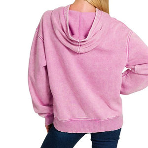 Sudadera con Capucha de Alta Calidad 2026, Sudaderas Personalizables con Estampado para Mujer, Sudadera con Capucha de Hombros Caídos con Lavado Ácido - Product Image 2