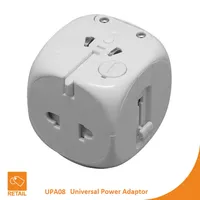 Adaptateur de voyage personnalisé avec 2 prises - Modèle UPA08 Sans WIFI Origine Chine Garantie incluse