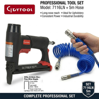 Agrafeuse pneumatique à fil fin GDYTOOL 7116LN, agrafeuse industrielle pour tapisserie, pour agrafes de calibre 22 (6 mm-16 mm)