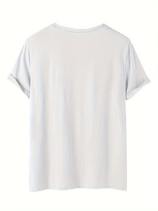 Nueva Camiseta con estampado de estilo de mapa 3D para mujer, cuello en V de gran tamaño a la moda con mangas cortas para camisetas de calle de verano - Product Image 5