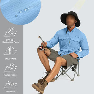 2025 nueva camisa de pesca personalizada de ajuste Regular con cuello vuelto para hombre, ropa de protección solar para hombre, camisas tácticas de tiro de caza para hombre - Product Image 3