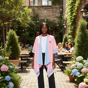 Capa de Sororidad Gamma Phi Delta, Chal Poncho para Mujer, Envoltura Informal, Capa de Hombro de Lana Bordada, Capa Griega, Chal Drapeado - Product Image 5