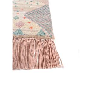 Manchaha Geometric Pattern Wool & Bamboo Silk Hand-Knotted <b>Rugs</b> Pink & Purple for Home Use-Les-2145 - Product Image 4