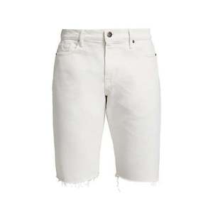 กางเกงยีนส์ขาสั้นทรงวินเทจสำหรับผู้ชาย รุ่น Frame L Homme สีขาวนวล ระบายอากาศได้ดี แต่งลายปักแบบดิสเทรส สไตล์ Y2K สตรีทแวร์ ไซส์ 32R - Product Image 2