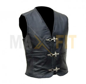Gilet de moto en toile respirante de haute qualité pour homme MAXFIT ENTERPRISES, service OEM, design personnalisé, décontracté, cuir d'hiver - Product Image 1