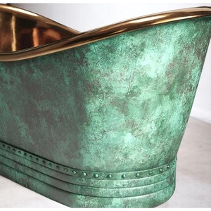 Las bañeras de cobre más demandadas con patina verde se integran perfectamente con interiores rústicos, industriales y modernos. - Product Image 6