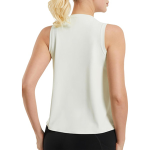 Womens breathable summer gym crop <b>tops</b> custom workout wear oem fitness apparel with logo print and private label production - Product Image 3