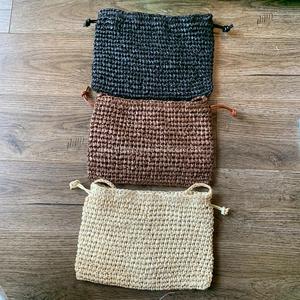 New Bag 2024 Drawstring Bag Crochet Raffia Bag Pattern, Beach Bag, Mini Bags - Product Image 3