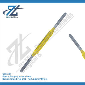 Fomon คราดจมูกแบบปลายสองด้าน21ซม. 8-1/4นิ้วด้ามจับชุบทองกลาง9/10ขนาด2.8มม./3.0มม. เครื่องมือผ่าตัดพื้นฐาน - Product Image 2