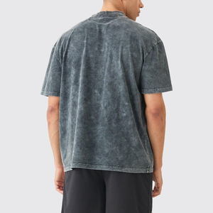 New Arrival <b>Drop</b> Shoulder Oversized Men Casual T Shirts Breathable Lightweight Eco Friendly Men <b>Acid</b> Wash T Shirts - Product Image 2