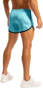 Short de basket-ball personnalisé de haute qualité grande taille pour hommes 5 pouces entrejambe décontracté maille solide motif Polyester plaine teint Shorts chauds - Product Image 4