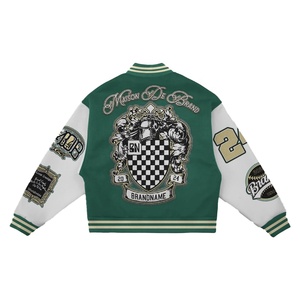 Vestes pour hommes personnalisées 100% laine chenille broderie confortable coton hiver utilisation Baseball uniformes couleurs personnalisées Style Letterman - Product Image 3