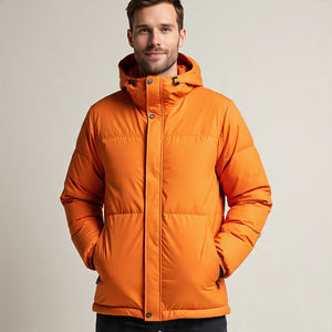 Venta al por mayor Casual Streetwear chaqueta acolchada abrigo hombres acolchado a prueba de viento cremallera con capucha abajo chaqueta de los hombres - Product Image 4