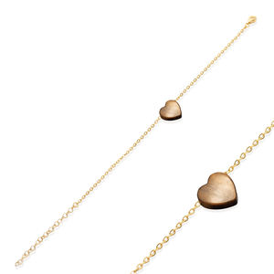 Pulsera de Plata de Ley 925 Chapada en Oro y Rodio con Diseño de Corazón de Ojo de Tigre, Hecha a Mano en Turquía, Joyería de Regalo para Mujer - Product Image 1