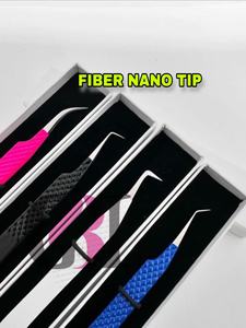 Nouvelle pince à épiler pour extensions de cils en acier inoxydable, style incurvé à 45 degrés, revêtement en poudre de différentes couleurs, pointe argentée à 90 degrés, personnalisable - Product Image 6