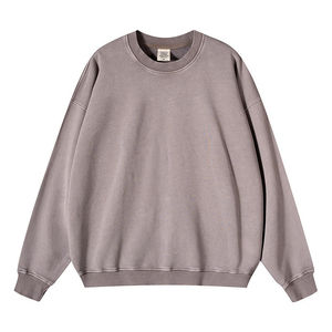 Fabricant personnalisé 420g 100% coton lavé à l'acide sweat-shirt pour hommes pull décontracté surdimensionné Hip Hop Streetwear écran - Product Image 6