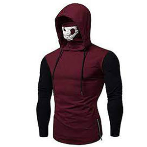 2026 hommes visage couverture personnalisé coton à capuche pour hommes respirant basiques coton mélangé crochet méthode de tissage pour l'hiver - Product Image 4