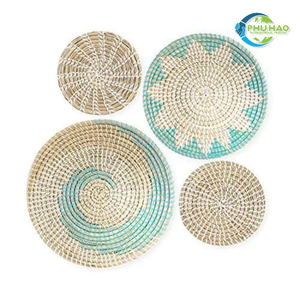 ขายดีที่สุด! ตะกร้าแขวนผนังแฮนด์เมดคุณภาพสูง DECOR จากวัสดุธรรมชาติเวียดนามและแผ่นรองตกแต่งบ้านที่ยั่งยืน - Product Image 4