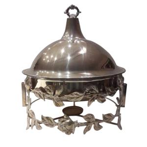 Plat de service rond en acier inoxydable de qualité supérieure, chauffe-plats pour buffet, pour hôtel, restaurant, traiteur, en vente - Product Image 3