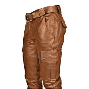 Wholesale Price Custom Made Motorbike <b>Leather</b> <b>Pants</b> for <b>Men</b> With Custom Logo Unique Design <b>Leather</b> <b>Pants</b> - Product Image 3