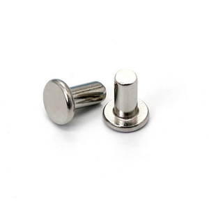 Remache Sólido de Cabeza Plana de Acero Inoxidable 18-8 M3 M6 con Base Plana y Cabeza Redonda - Product Image 1