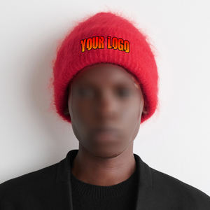Venta al por mayor de gorros de mohair de punto ligeros de calidad superior para los hombres grueso bordado personalizado logotipo Jacquard de punto hombre Beanie - Product Image 6