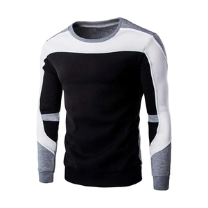 Sweat-shirt en molleton de coton surdimensionné pour hommes Pull-over uni à col rond d'hiver avec impression de logo personnalisé Fabricant de gros - Product Image 1