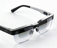 Lunettes intelligentes AR haut de gamme, prototype, style Apple, design industriel, monture en alliage de titane, lentille d'affichage à guide d'ondes, portables et minimalistes