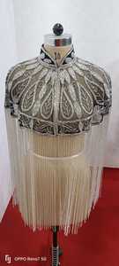 เดรสทรงตรงสไตล์เบอร์เลสก์ประดับด้วยไข่มุกและบราในตัวชุดสำหรับงานรื่นเริงคลับประดับด้วยลูกปัดปักเลื่อม - Product Image 4