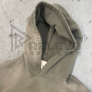 Sweat à capuche unisexe personnalisé à épaules tombantes, coupe oversize, uni, en molleton 100% coton 220 g/m², écologique, vierge, pour homme - Product Image 2