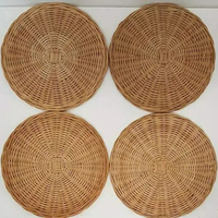 Elégant set de table rond rustique en osier tissé à la main pour table à manger mariage Viet Nam pour mariages et dîners