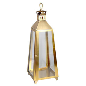 Stainless Steel Open Face <b>Lantern</b> <b>Gold</b> <b>Lantern</b> Metal Hanging Candle Holder for Holiday Decor Portable Candle Holder <b>Lantern</b> - Product Image 4