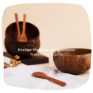 Cuenco de cáscara de coco Natural para Vela, Logo láser grabado pequeño de Vietnam para sostener comida, batidos, hechos en Vietnam, gran oferta - Product Image 2