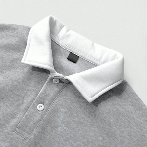 Sweat-shirt à col pour homme, manches longues, en polaire, décontracté, 100% coton, uni, séchage rapide, pour l'hiver et le quotidien - Product Image 4