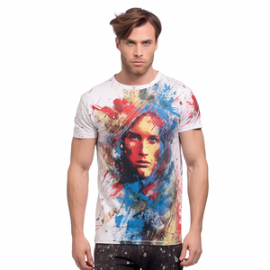 เสื้อยืดกีฬาผู้ชาย แขนสั้น ระบายอากาศดี ผลิตจากโรงงานโดยตรง ผ้าโพลีเอสเตอร์ 100% แบบถัก สั่งทำได้ พิมพ์ลายแบบซับลิเมชั่น แห้งเร็ว เป็นมิตรกับสิ่งแวดล้อม - Product Image 1