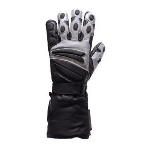 Guantes de cuero negro de dedo completo para hombres, motocicleta estampada, ropa de carreras de automóviles, rejillas de ventilación para invierno, carreras de turismo personalizables - Product Image 2