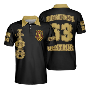 เสื้อโปโลผู้ชาย Iota Phi Theta ปี 1963 ปักลายสมาคมนักศึกษากรีก ผ้าฝ้ายพรีเมียม ไอวี่ลีก สำหรับนักศึกษา - Product Image 3
