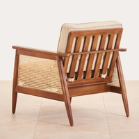 Cane Connection - Mobilier de siège pliable en bois massif, moderne, artisanal, élégant et confortable pour appartement, chambre et hôtel