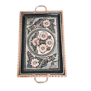 Bandeja Rectangular Premium con Acabado Antiguo y Diseño Floral Artesanal para Decoración de Hogar, Hostelería y Restaurantes - Product Image 4