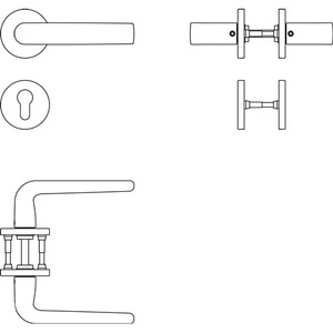 Paquete de 12 tiradores de aluminio tipo roseta 1267 izquierda/derecha FSB, pomos de latón de estilo minimalista para armarios y roperos, tamaños 96mm 128mm - Product Image 3