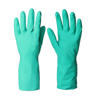 Gants de sécurité de main-d 'œuvre bon marché vert blanc noir gants en nitrile gants de nettoyage en nitrile résistants à l'huile de lavage de cuisine