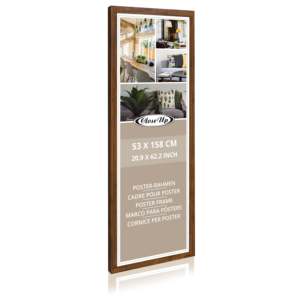 Oak Wood Decor <b>Poster</b> <b>Frame</b> Luxury Classical Style 53 X 158 cm MDF Photo <b>Frame</b> with Glass Front Painting Surface for Photos - Product Image 1