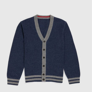 New Hot Sale Unisex Long <b>Cardigan</b> Mid-long Style Knitted Solid 100% Cotton V-neck <b>Thick</b> for Autumn Best Hot Selling - Product Image 1