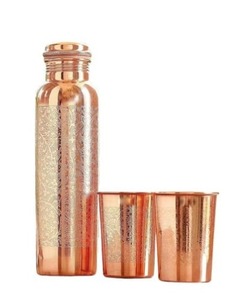 Factory Outlet Sale Precio barato Diseñador Grabado botella de cobre 650 ML, experimente la elegancia con nuestra botella de cobre de diseñador. - Product Image 6