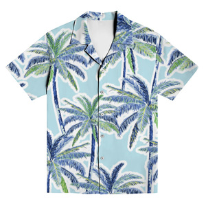 Hombres de manga corta vacaciones playa verano vacaciones Casual impresión hawaiana camisas de hombre secado rápido Tropical Aloha diseño - Product Image 4