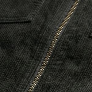 Chaqueta Bomber de Pana Negra Vintage para Hombre, Talla Grande, Personalizada OEM, con Cuello Sherpa, Forro Polar Grueso, Puños Acanalados de Lana para Invierno - Product Image 5