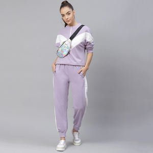 Chándal hecho a medida de estilo callejero para mujer, ropa de uso diario, Top con estampado Digital teñido liso, nuevo estilo, chándal para mujer, venta al por mayor - Product Image 3